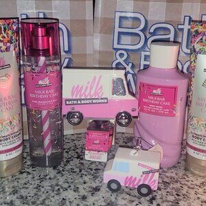 7pc Bath & Body Works MILKBAR BIRTHDAY CAKE Bundle